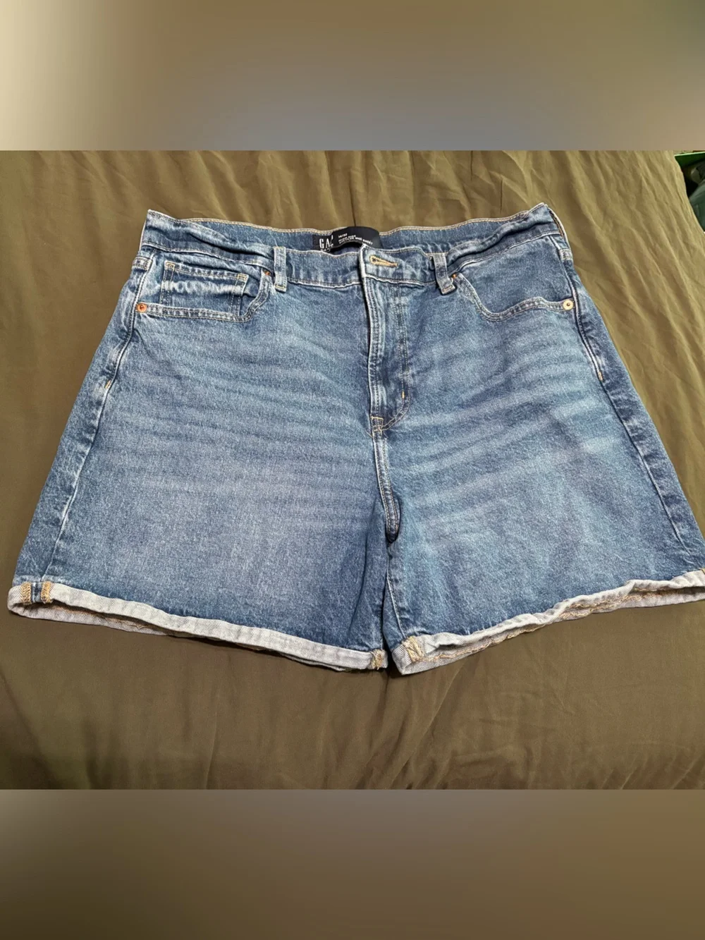 GAP high rise denim shorts